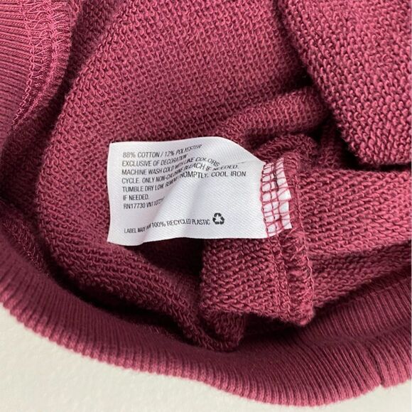 The Nines by HATCH™ French Terry Maternity Sweatshirt Berry Leopard XS - Picture 6 of 6